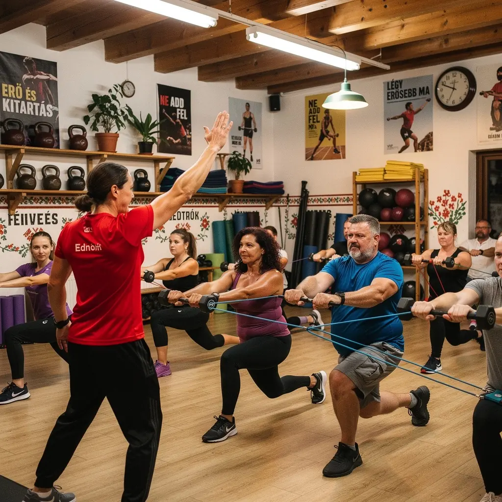 Férfi, aki súlyzókkal edz, a formájára összpontosítva.